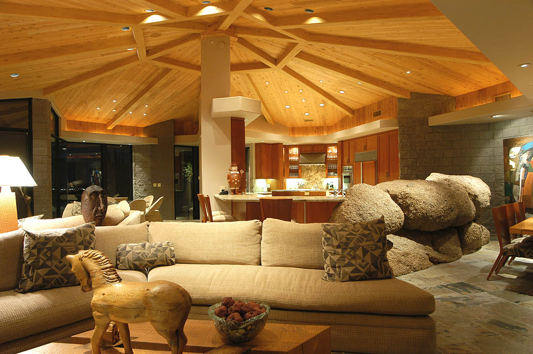 Peak ventures Peak Ventures custom homes - estancia lot 4 living room vaulted ceiling